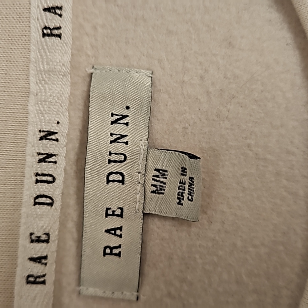 RAE DUNN White long sleeve crop sweatshirt GRATEFUL Medium - Picture 5 of 7